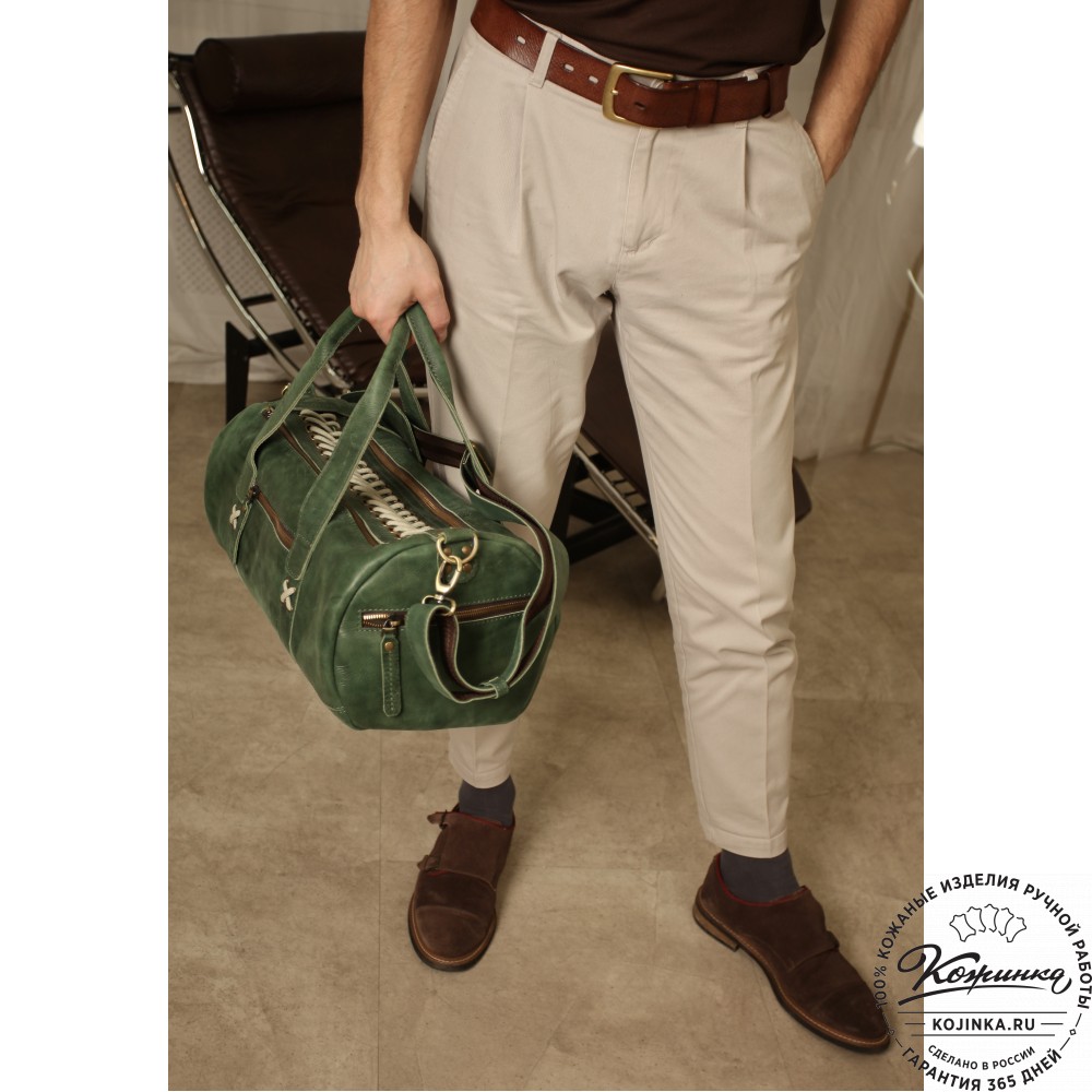  Кожаная сумка "Тайлер" (глянец черный)